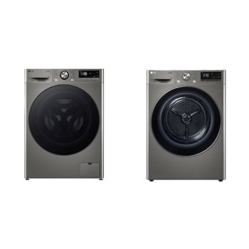 Čelní pohled na PRACÍ SET | 10 kg Pračka FSR7A04PG + 9 kg Sušička RC91V9EV2N FSR7A04PG.RC91001